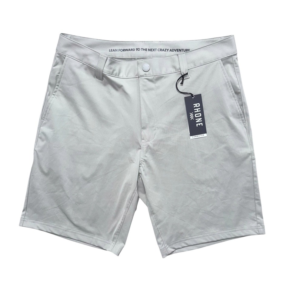 Rhone Commuter Mens 32 Sage Green Shorts 9" Inseam Flex Knit Performance NWT